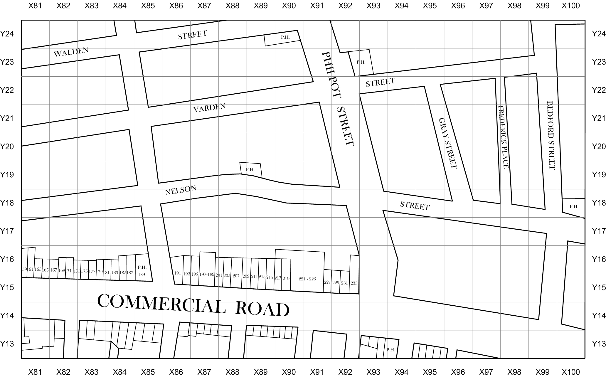 Jack the Ripper map of Spitalfields and Whitechapel 1888 section 20