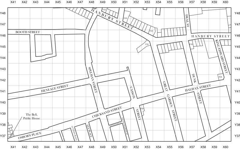 Jack the Ripper map of Spitalfields and Whitechapel 1888 section 8